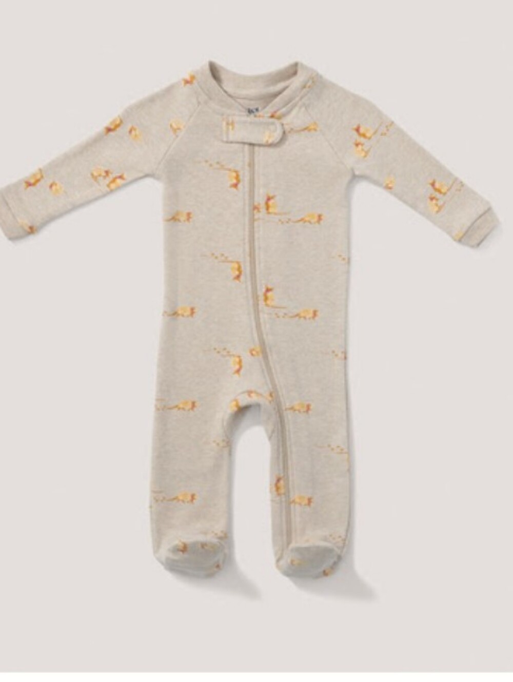 Pact organic Armadillo Party Footed Baby One-Piece Zip Sleeper 9-12 mo NWT